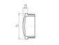 Preview: Edelstahl V2A Endkappe leicht gewölbt für Rohr 42,4mm Rohrstopfen Abschlussdeckel Verschluss Stopfen Geländer